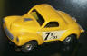 TJet HO slotcar Willys Gasser, painted yellow