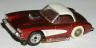Tyco '60 Corvette, candy painted red with white roof