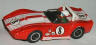 Tyco 427 A/P Corvette in red with white stripes