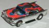 Tyco '57 Chevy in chrome with dayglo orange and blue flames