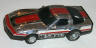 Tyco '83 Corvette slot car, chrome with red and black