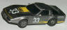 Tyco '83 Corvette slot car in grey with yellow #33.