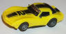 Tyco '79 Corvette slot car, yellow with black
