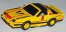 Tyco '82 Camaro Z28 slot car, yellow with black and red #8.